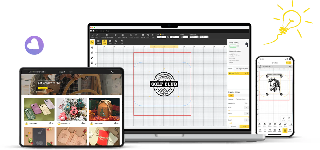 LaserPecker LP2 engraver for portable engraving
